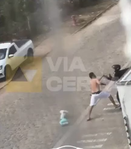 VÍDEO: Motoentregador é agredido enquanto trabalhava em Parnamirim