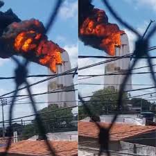 VÍDEO: Novas imagens do incêndio que destruiu a imagem de Nossa Senhora de Fátima na Zona Norte de Natal