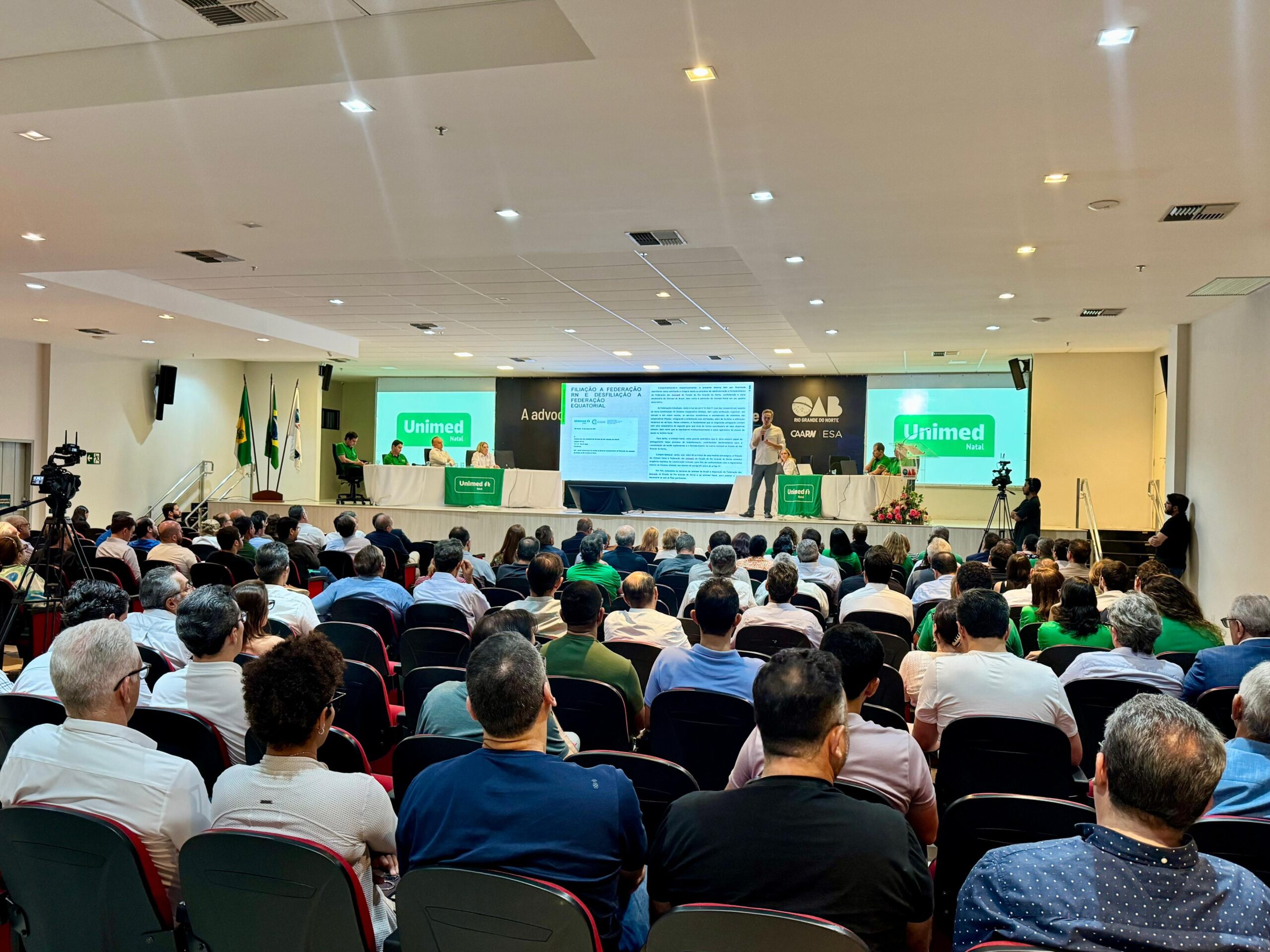 Participação e aprovação expressiva marcam AGO da Unimed Natal e reforçam reaproximação dos cooperados com a cooperativa