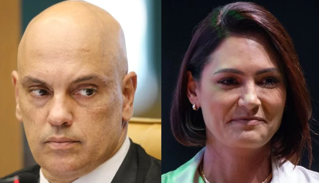 Moraes recebe Michelle no STF após PGR defender prisão domiciliar a Bolsonaro