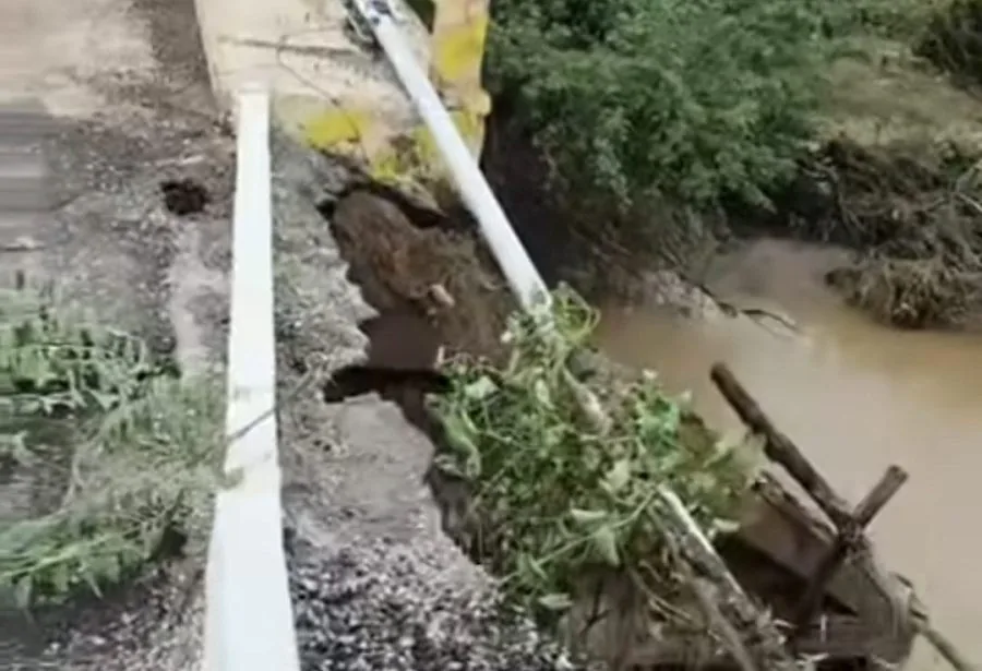 Ponte entre BR-304 e Santana do Matos será interditada após surgimento de cratera