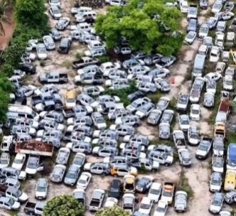 Após denúncia, Governo do RN anuncia leilão de viaturas da PM abandonadas no pátio da corporação