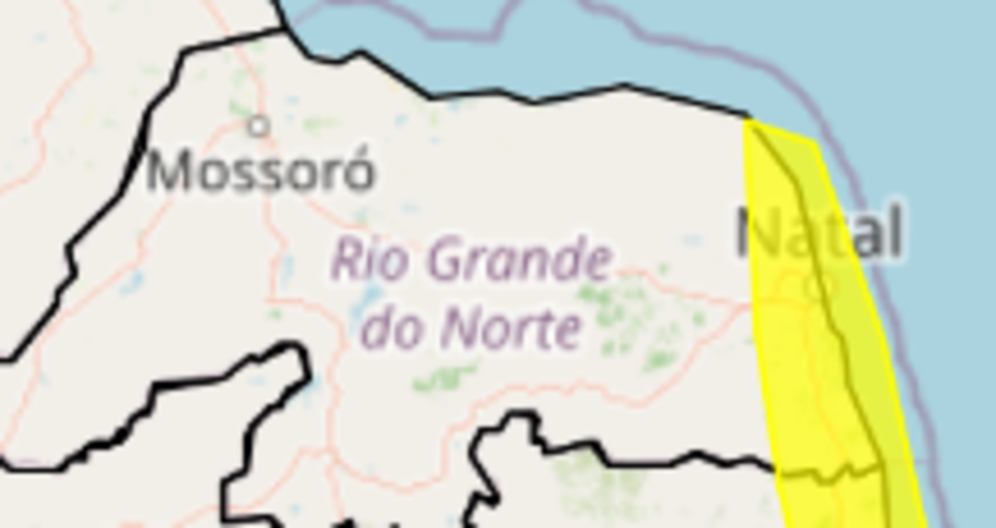 Inmet emite alerta de chuvas intensas para Natal e outras 30 cidades do RN