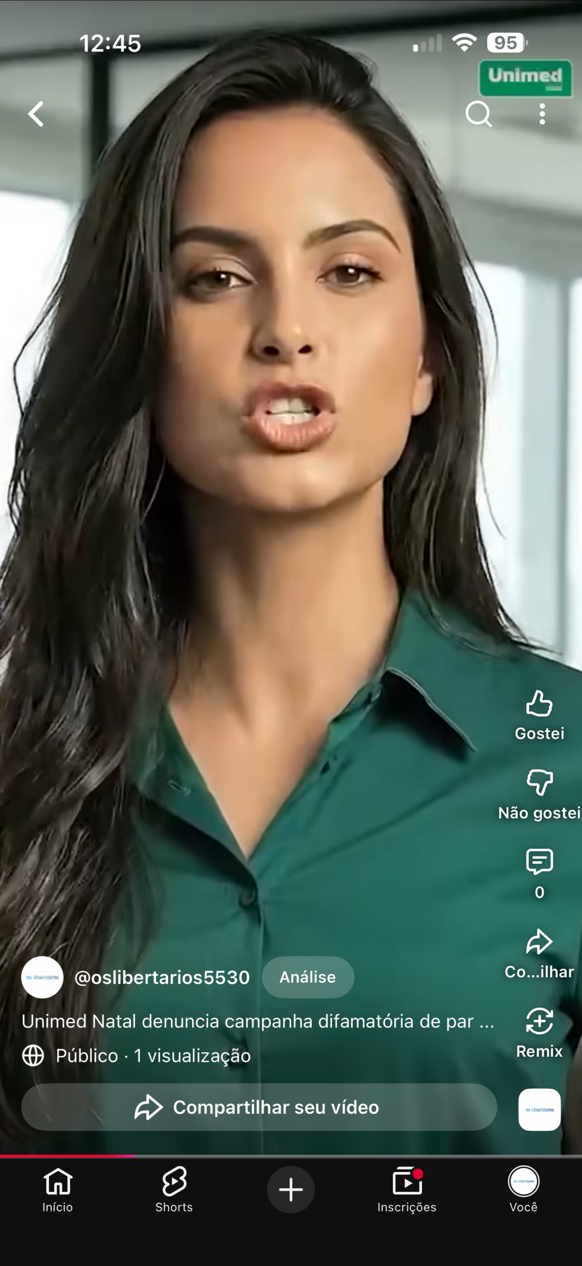 Vídeo: Unimed denuncia campanha difamatória de uma pequena parte da imprensa potiguar