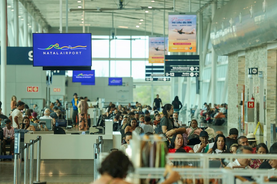Aeroporto de Natal tem alta de 18% no fluxo de passageiros em 2026