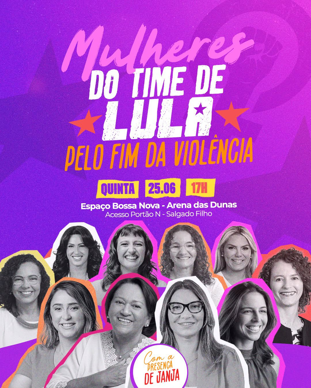 Sem Lula, Janja cumpre agenda em Natal para tentar salvar campanha do PT no RN