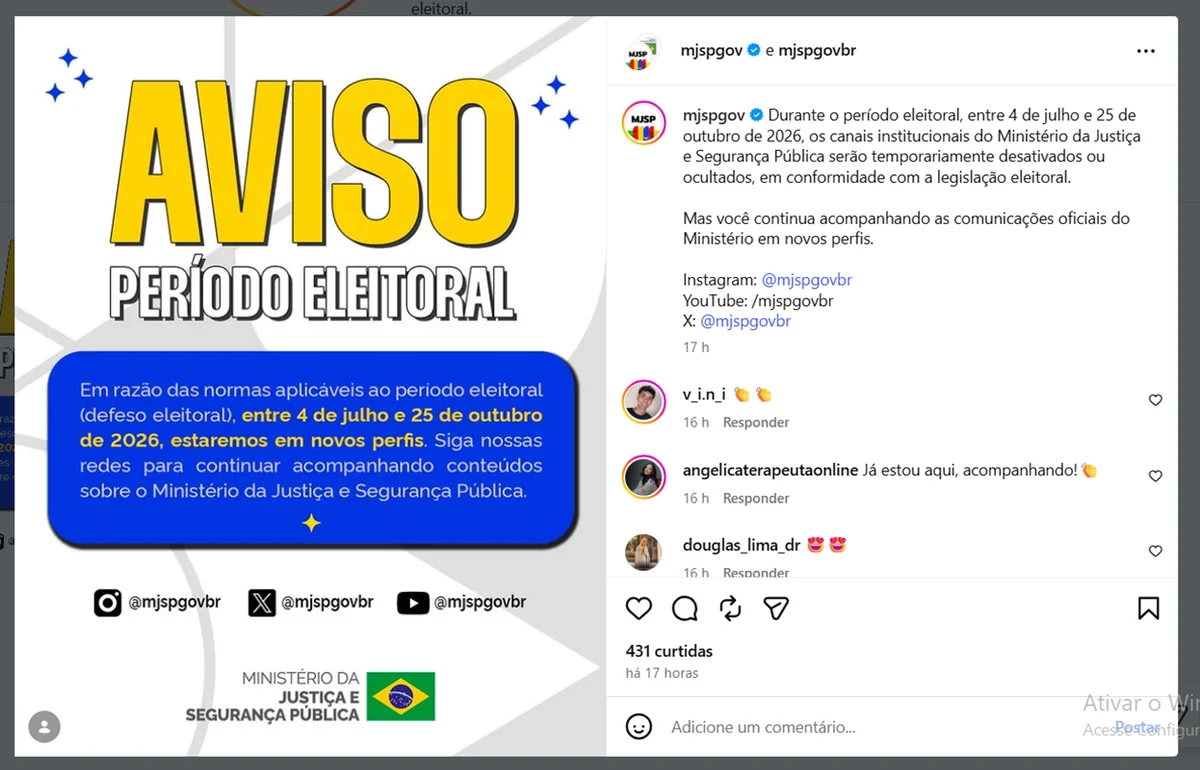 Ministérios de Lula criam novos perfis em redes para período eleitoral