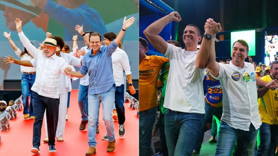 Lula e Flávio fazem primeiros atos de campanha no Rio com foco na segurança